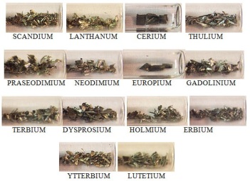 The Top five dysprosium, terbium, europium, neodymium and yttrium
